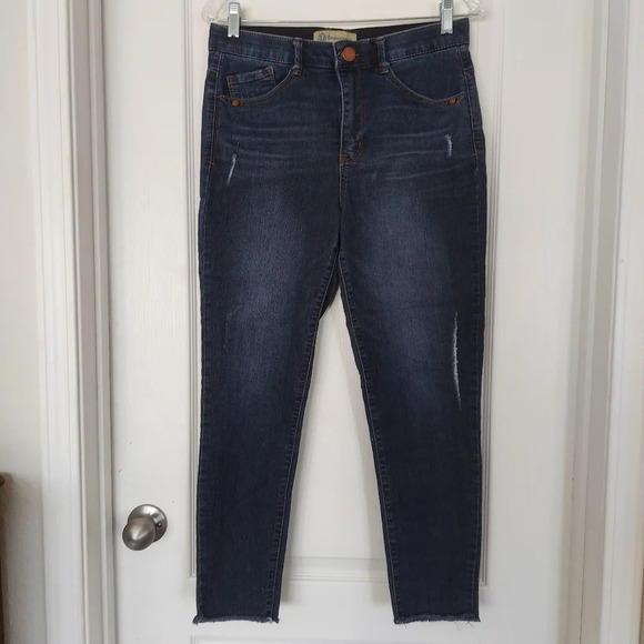 Democracy Ab Technology Raw Hem Skinny Jeans Size 8 - Picture 1 of 10
